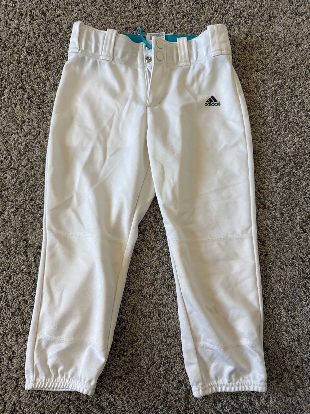 adidas White Kids softball knickers
